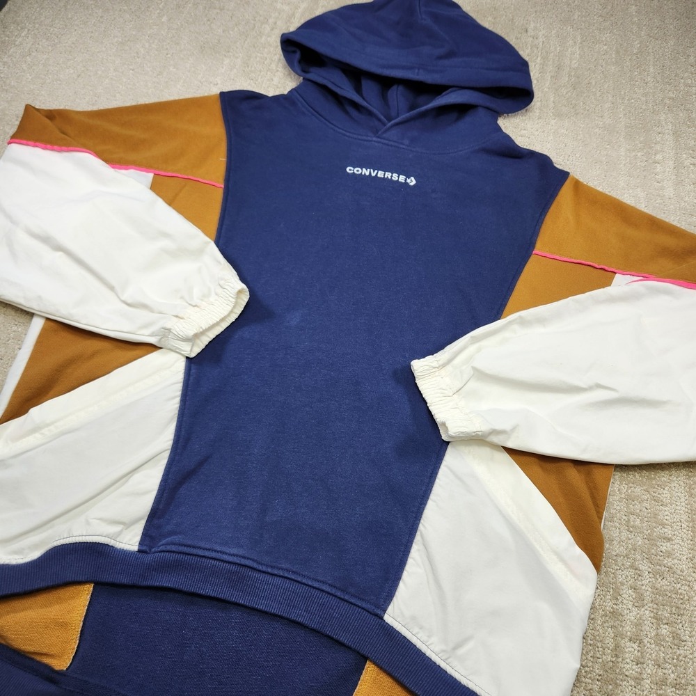 Converse Hoodie Women Large Alt Terrain Colorblock Hybrid French Terry Hiking